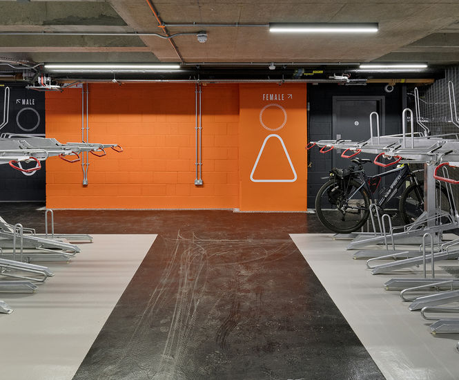 Josta 2-Tier Cycle Racks for new offices, One Forge End