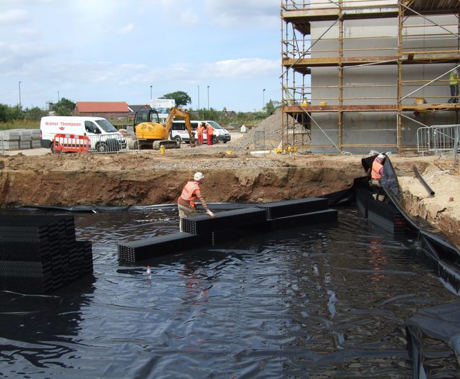 GEOdek™ stormwater attenuation system at Redcar college