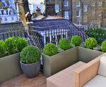 Bespoke steel planters – roof terrace, Knightsbridge