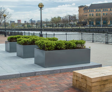 Planters for commercial office landscape, Salford Quays