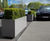 Bespoke movable steel planters for Porsche forecourt 4