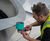 Bespoke stainless steel tree planters, college hospital 9