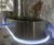 Bespoke stainless steel tree planters, college hospital 5