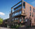 Large bespoke steel planters for residential development 1