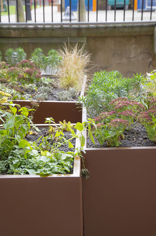 Images for Bespoke powder-coated steel planters for Devon Mansions