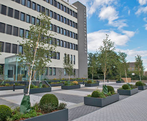 Bespoke steel planters - Channelsea House, Stratford