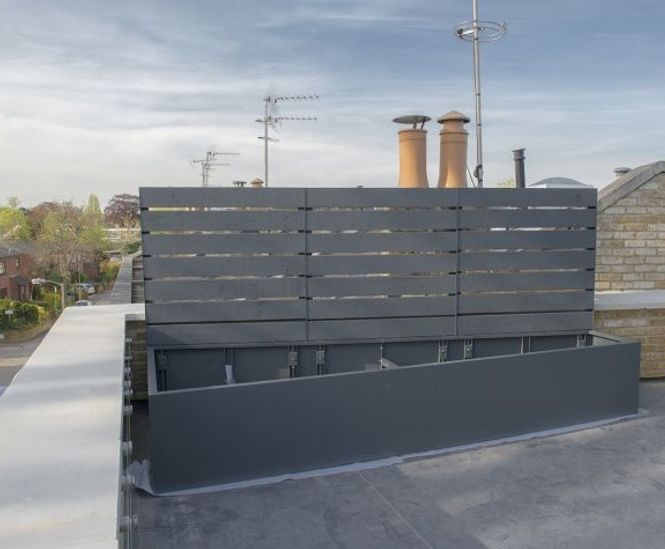 Steel planters for luxury apartment terraces