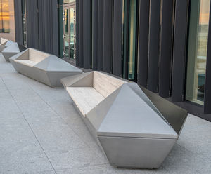 Bespoke steel planters with seating