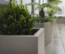 Bespoke steel planters for The Bath House, Jersey