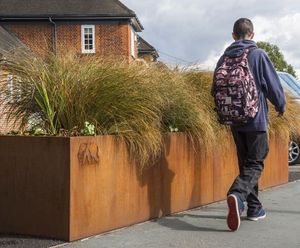 Corten steel planters for Colchester town centre