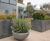 Bespoke zinc planters for London office roof garden 11