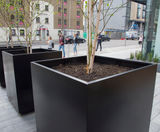 Bespoke steel planters, Edinburgh's largest office block - on this page