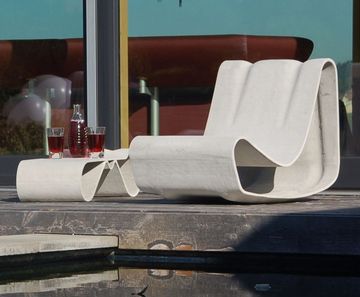 LOOP fibre reinforced cement (FRC) chair and table