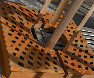 Corten steel tree grilles