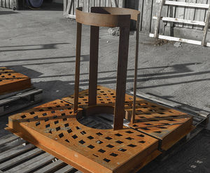Corten steel tree guards