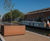 Corten steel street furniture package for Tyseley Wharf 1