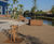 Corten steel street furniture package for Tyseley Wharf 0