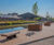 Corten steel street furniture package for Tyseley Wharf 7
