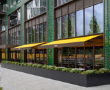Bespoke steel planters for restaurant in Embassy Gardens - on this page