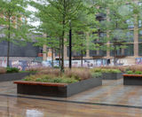 Large bespoke planters with integrated seating for Berkley Homes - on this page