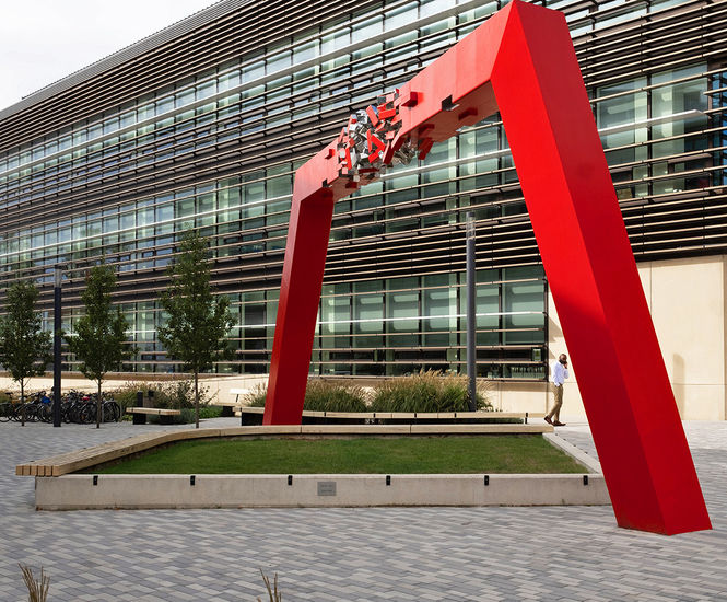 Shrub and tree planters - Big Data Institute, Oxford