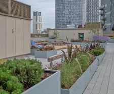 Bespoke large-scale steel planters for new development