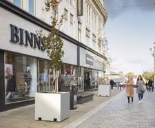 Bespoke steel tree planters for public realm improvement