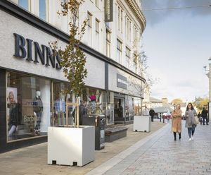 Bespoke steel tree planters for public realm improvement