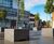 Granite-clad zintec steel planters - Woking town centre 0