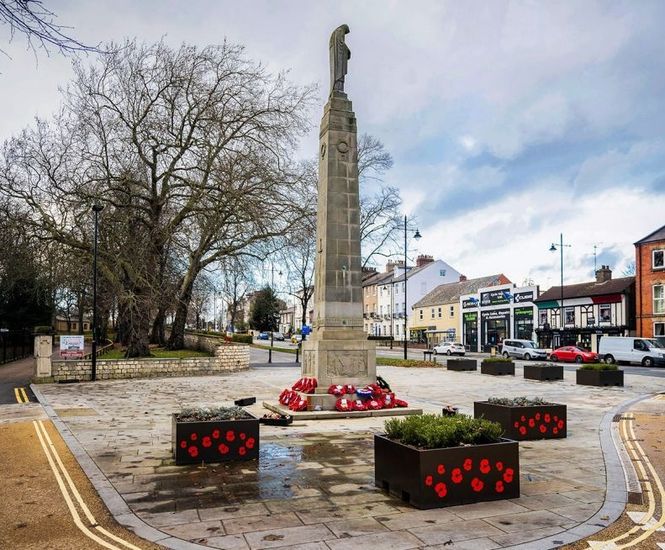 Poppy planters for Bennethorpe War Memorial, Doncaster