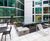 Bespoke steel planters with composite wood seating - 120 Moorgate 1