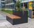 Bespoke stainless steel seating planters, Chiswick Park  5