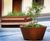 Corten steel planters with seating for public realm area 3