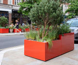 Coral Red shrub and tree street planters – Mayfair - on this page