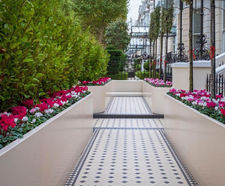 Bespoke aluminium planters for private London residence