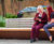 Corten steel and timber planter/benches - Daventry 5