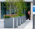 Movable zintec steel tree planters - University of Bath 2