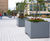 Movable zintec steel tree planters - University of Bath 9