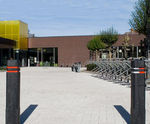 Square Bollard - recycled plastic traffic bollard with diamond top