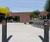 Square Bollard - recycled plastic traffic bollard with diamond top 0