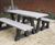 Lyon picnic table with step-through bench seats 5