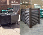 Recycled plastic bin bays for residential estate