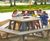 Roma - recycled plastic hexagonal picnic table (seats 12) 7