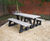 Lyon picnic table with step-through bench seats 0