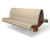 Knokke - recycled plastic and corten steel double-sided outdoor bench 3