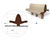 Knokke - recycled plastic and corten steel double-sided outdoor bench 4