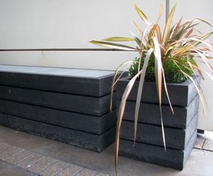 Agora - recycled plastic bench and planter collection