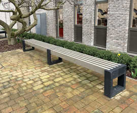 Canvas - recycled plastic straight bench