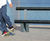 Level X - contemporary recycled plastic bench, 1.8m 2