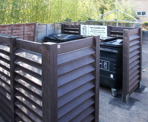 Recycled plastic bin stores for New Vision Homes